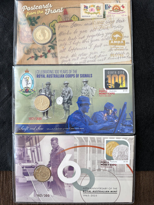 2025 Perth ANDA Money Expo & Australia Post PNC’s set of 3 - DAY 2