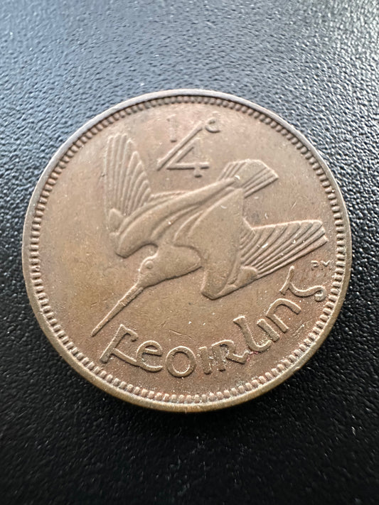 1930 Farthing - Ireland Saorstat Eireann 1/4 D Feoirling - 1/4 Phingin