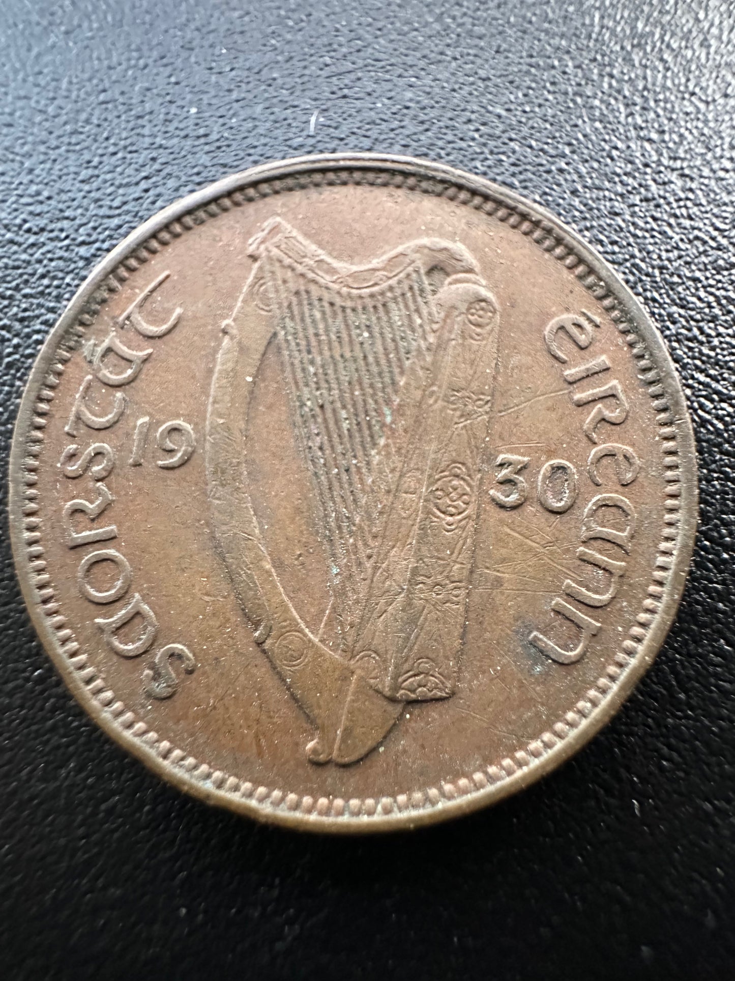 1930 Farthing - Ireland Saorstat Eireann 1/4 D Feoirling - 1/4 Phingin