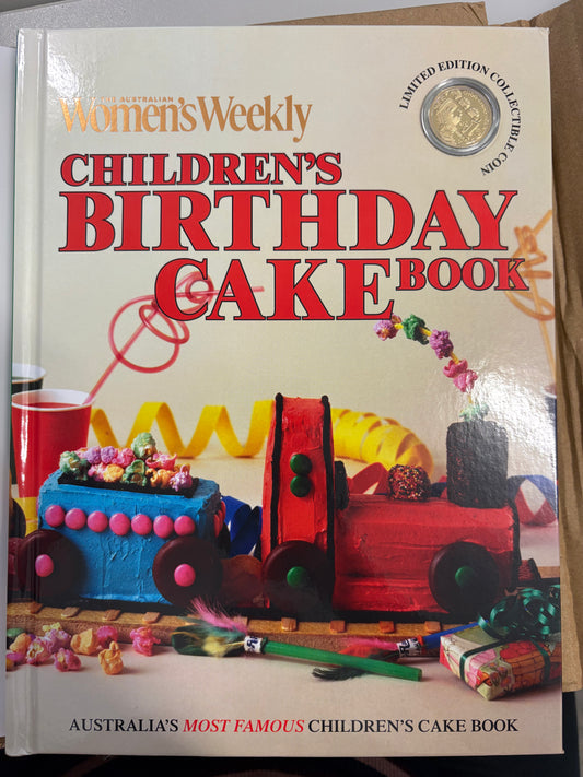 2025 AWW Childrens Birthday Cake Book and $1 Proof Coin - Choo Choo Train
