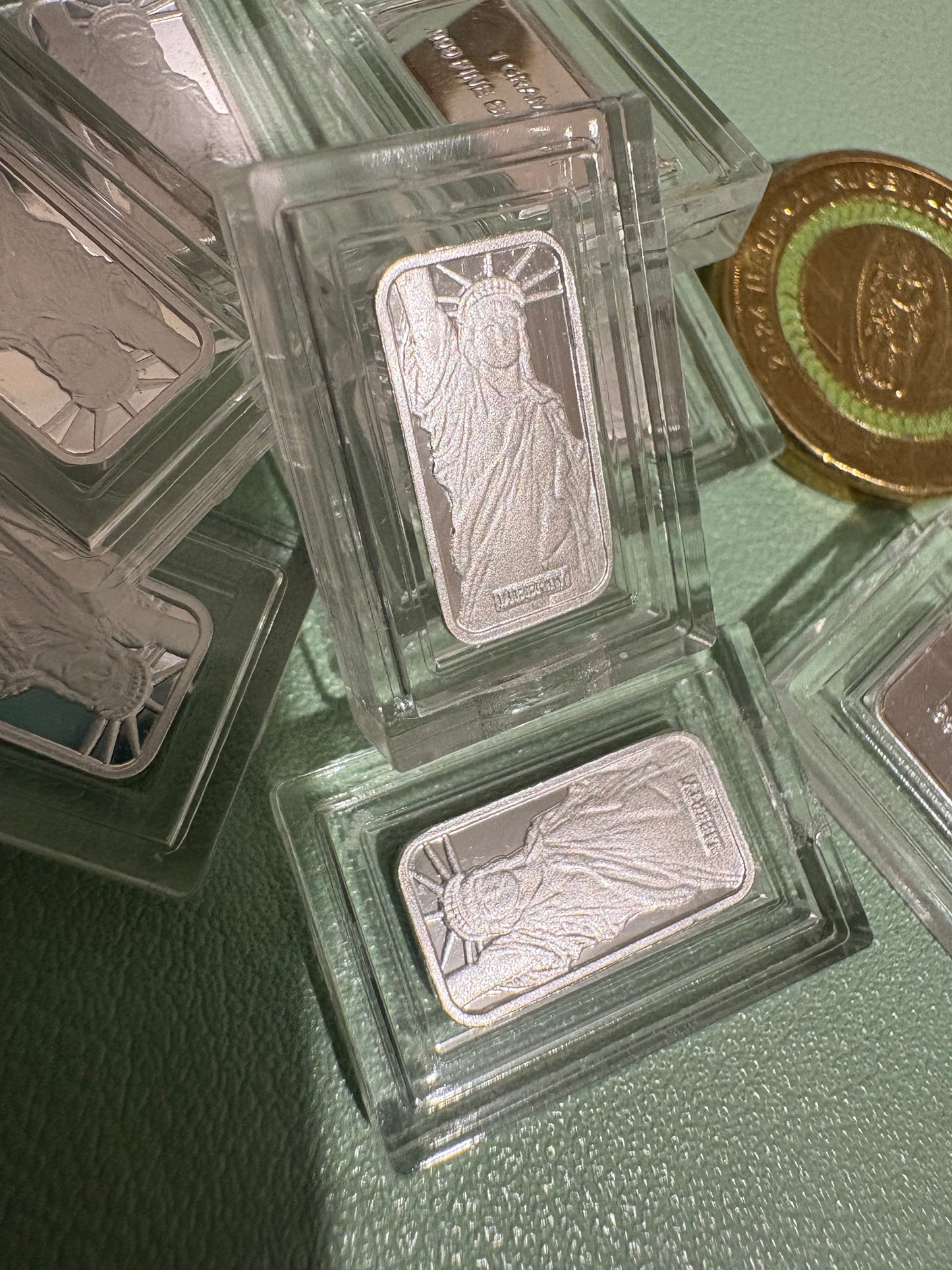 Mini Fractional Silver 1 gram Bar - Statue of Liberty