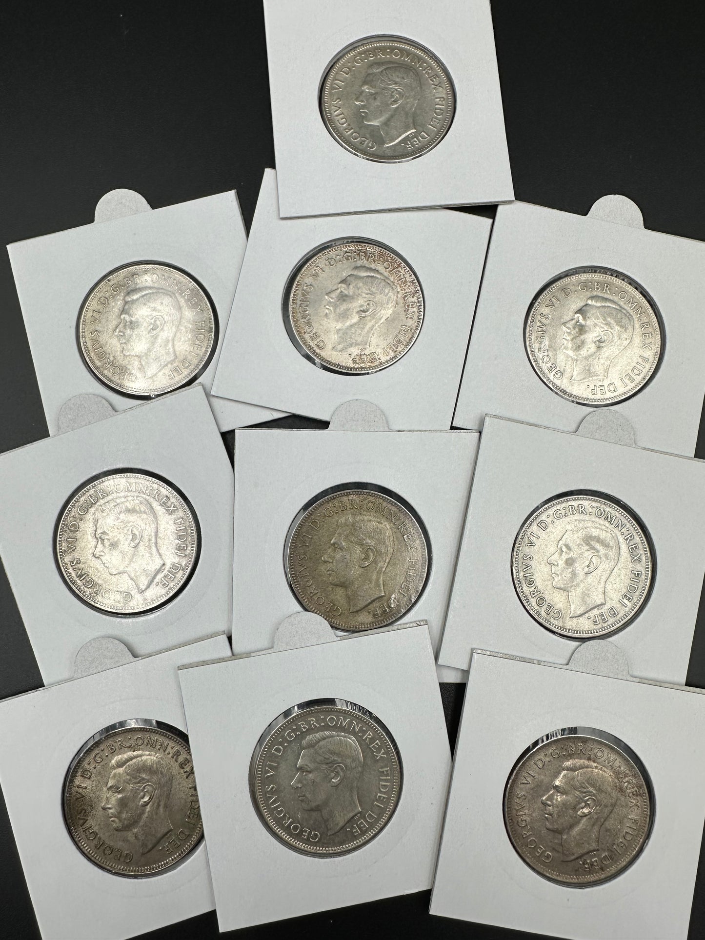 1951 Jubilee 50 Years of Federation Australian King George VI Florin Silver
