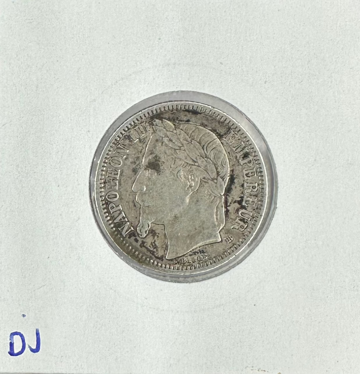 1866 France 1 Franc Napoleon III Silver Coin