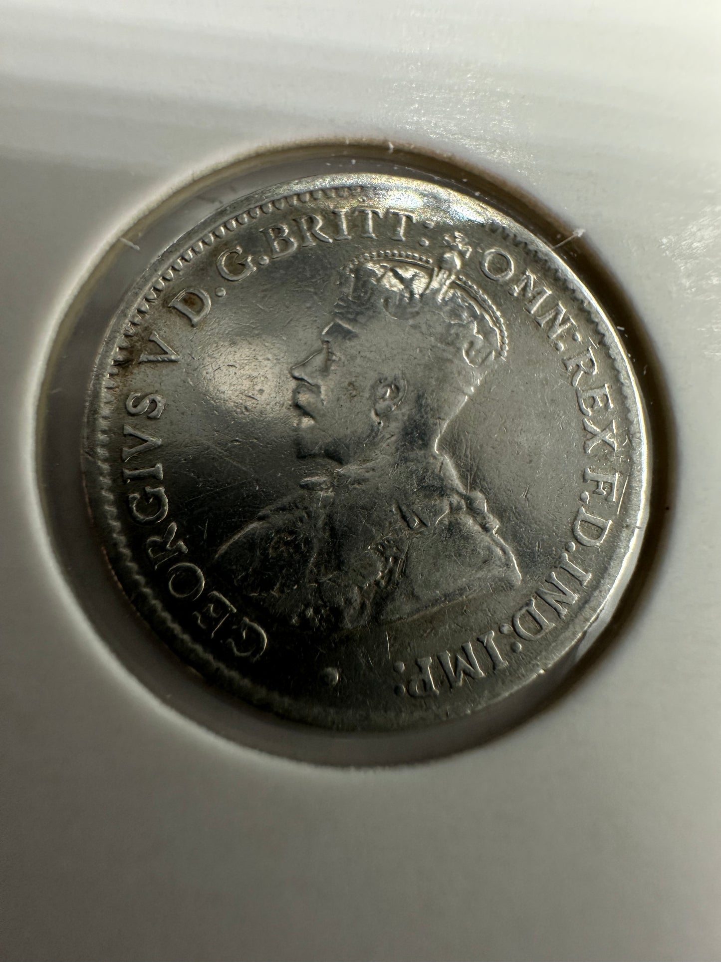 1917 Australia King George V Threepence Silver Coin