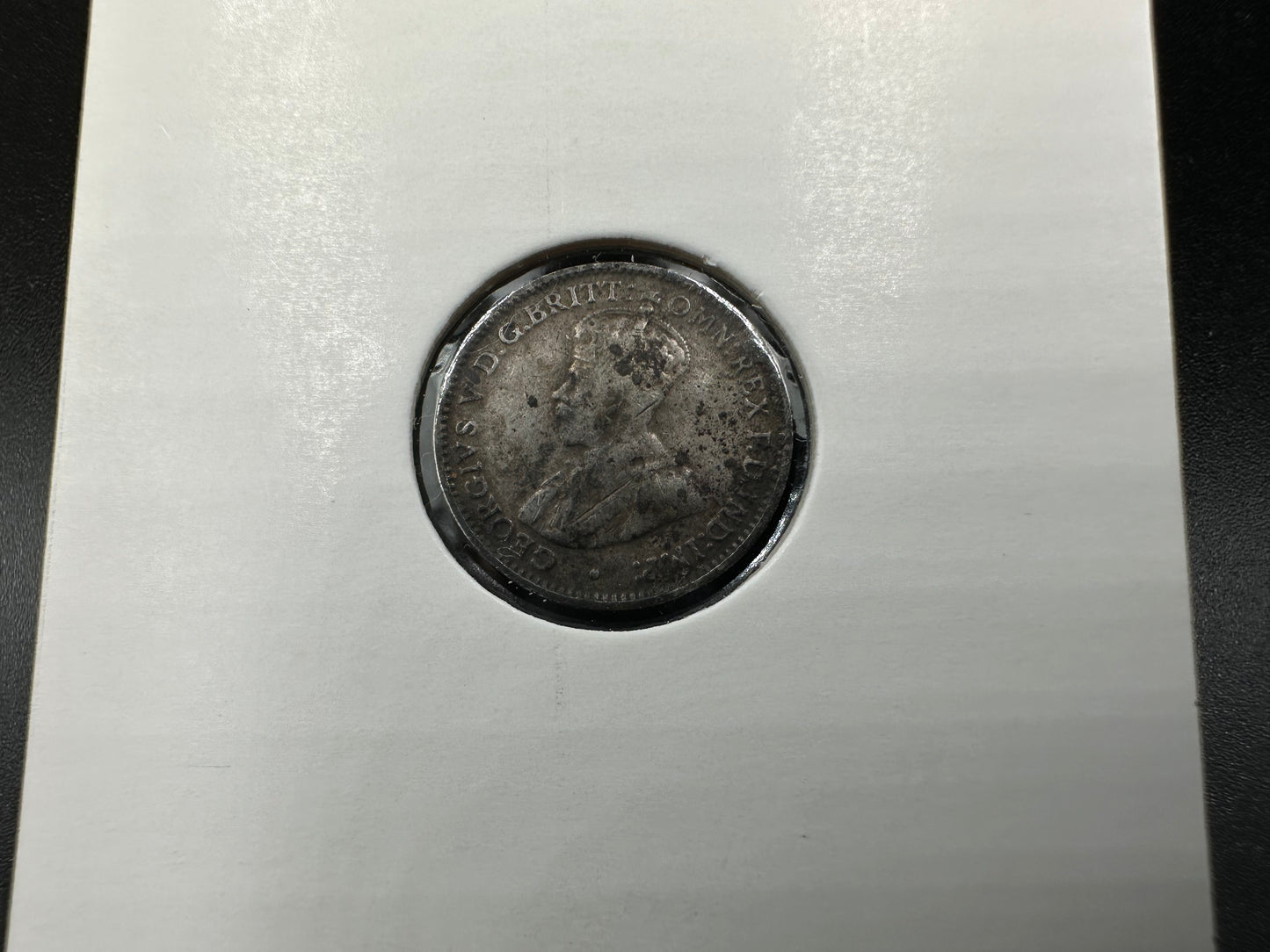 1922 Australia King George V Threepence Silver Coin