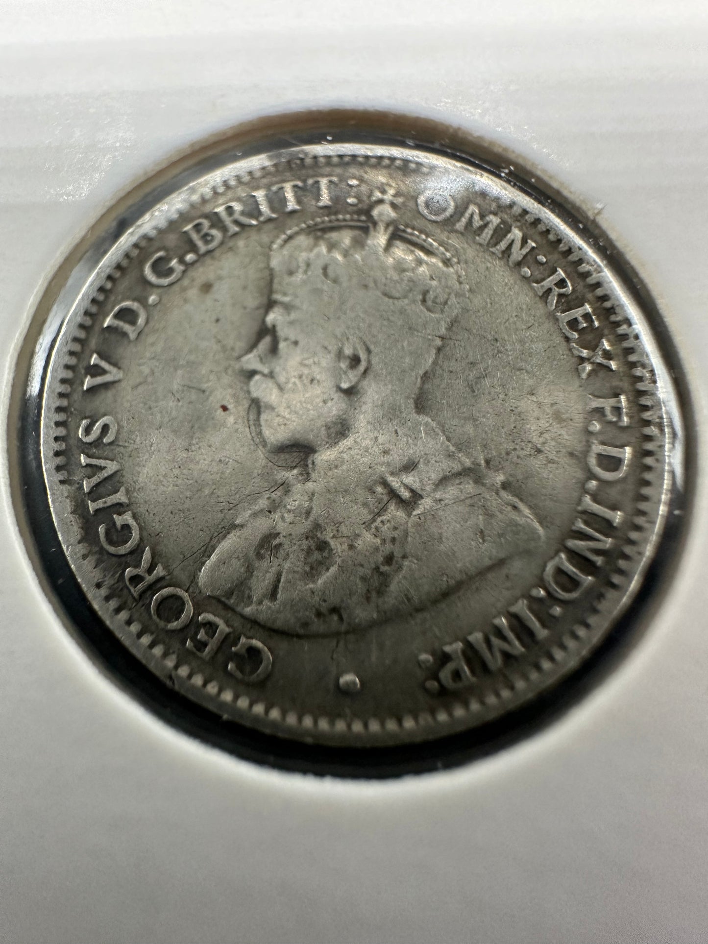 1928 Australia King George V Threepence Silver Coin