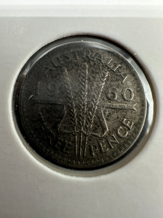 1960 Australian Threepence Silver Coin