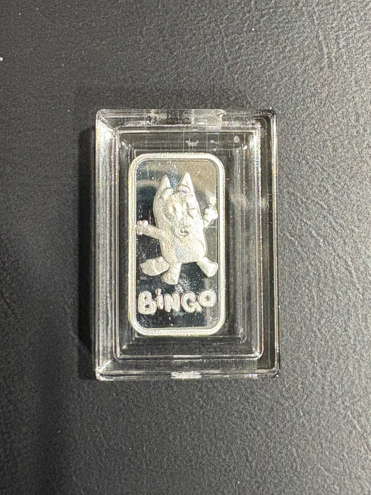Mini Fractional Silver 1 gram Bar - Bingo