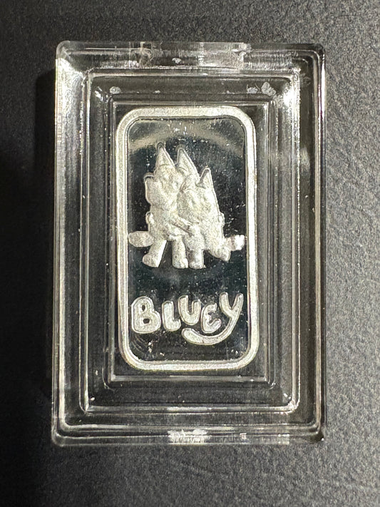Mini Fractional Silver 1 gram Bar - Bluey & Bingo