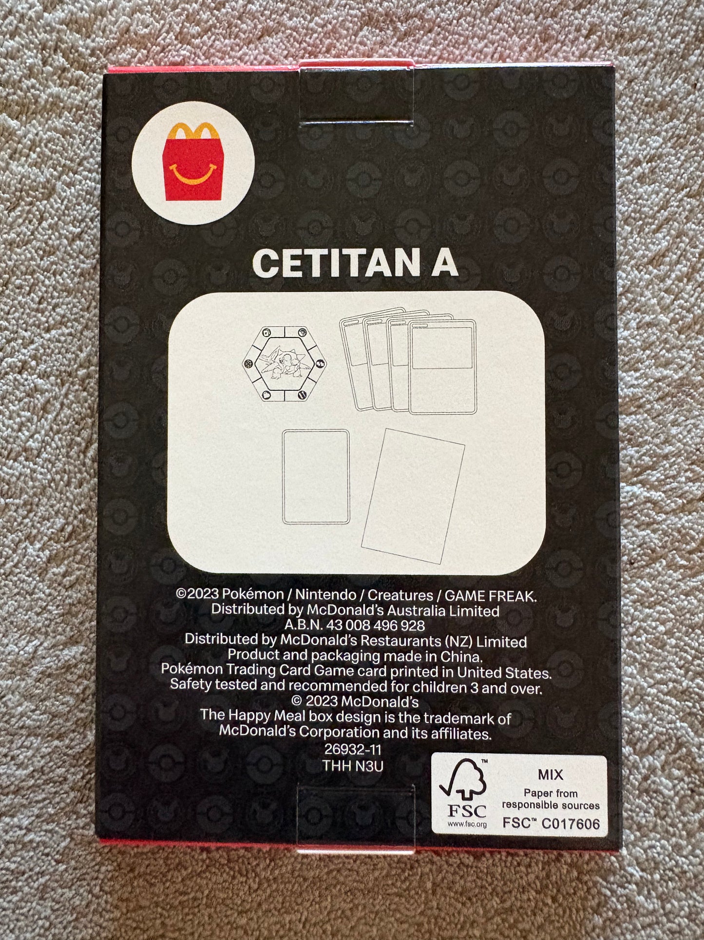 2023 Pokémon TCG - McDonalds Happy Meal Pack - Cetitan A - Unopened