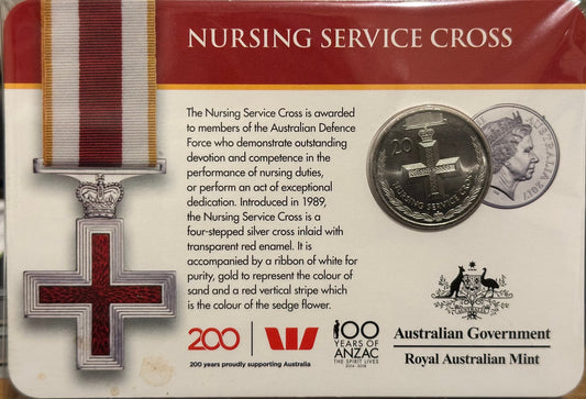 2017 Nursing Service Cross 20 cent coin