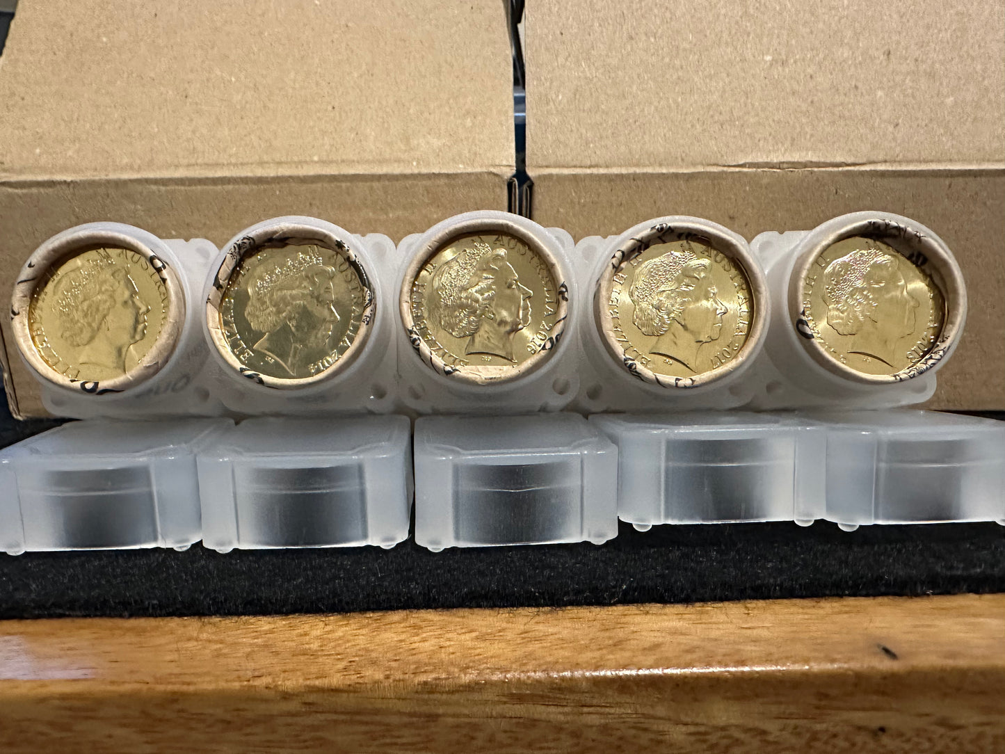 2014 - 2018 The Spirit Lives 100 Years of ANZAC One Dollar ($1) Australian Decimal Mint Rolls Set