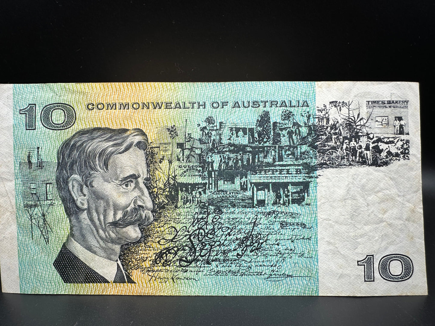 1972 $10 Australia Paper Banknote - Phillips Wheeler TAN 229771