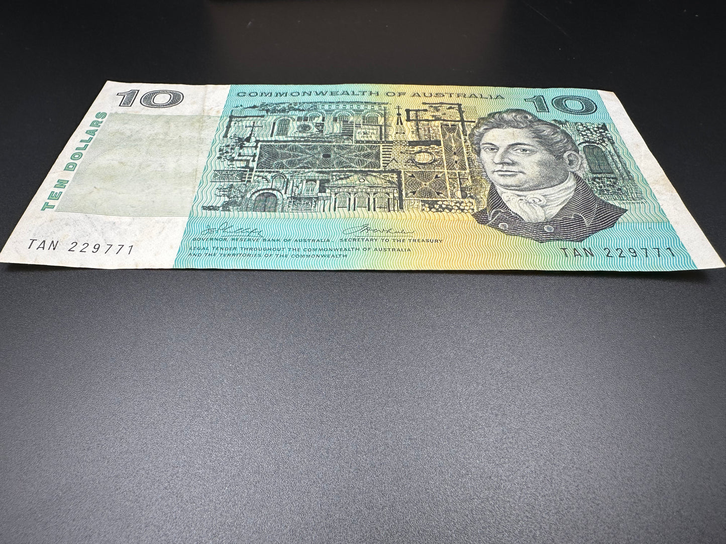 1972 $10 Australia Paper Banknote - Phillips Wheeler TAN 229771