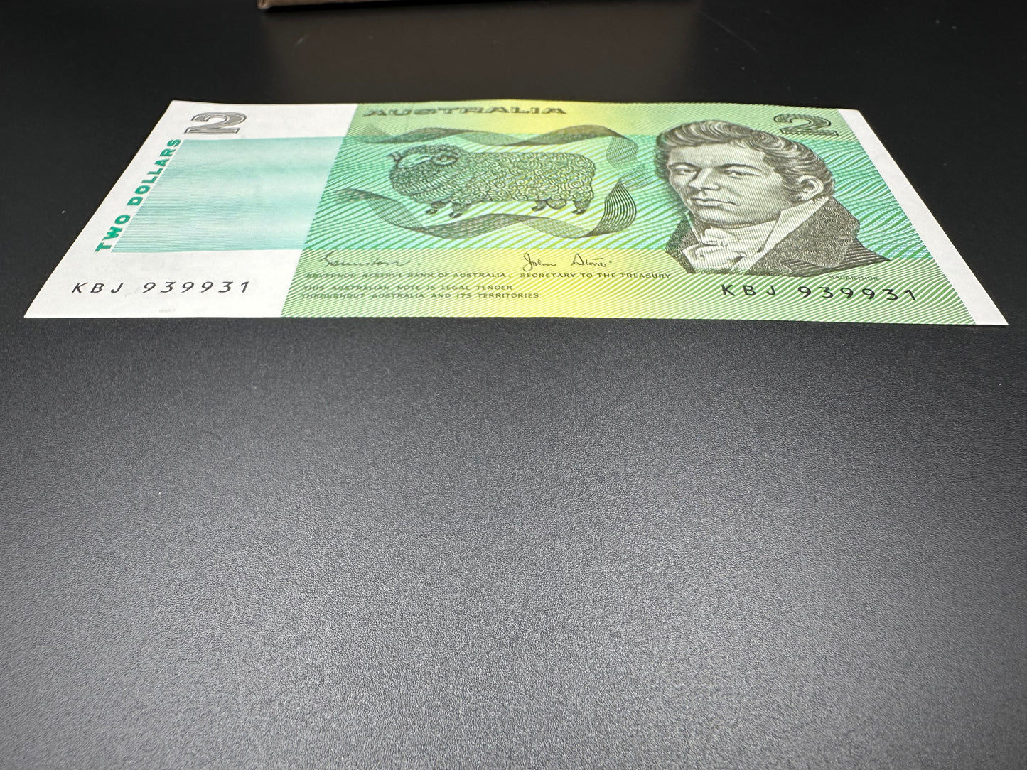 1983 $2 Australia Paper Banknote - Johnston Stone KBJ 939931