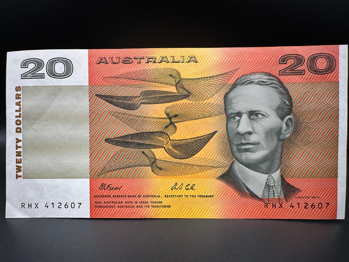 1991 $20 Australian Paper Banknote - Fraser Cole RHX 412607