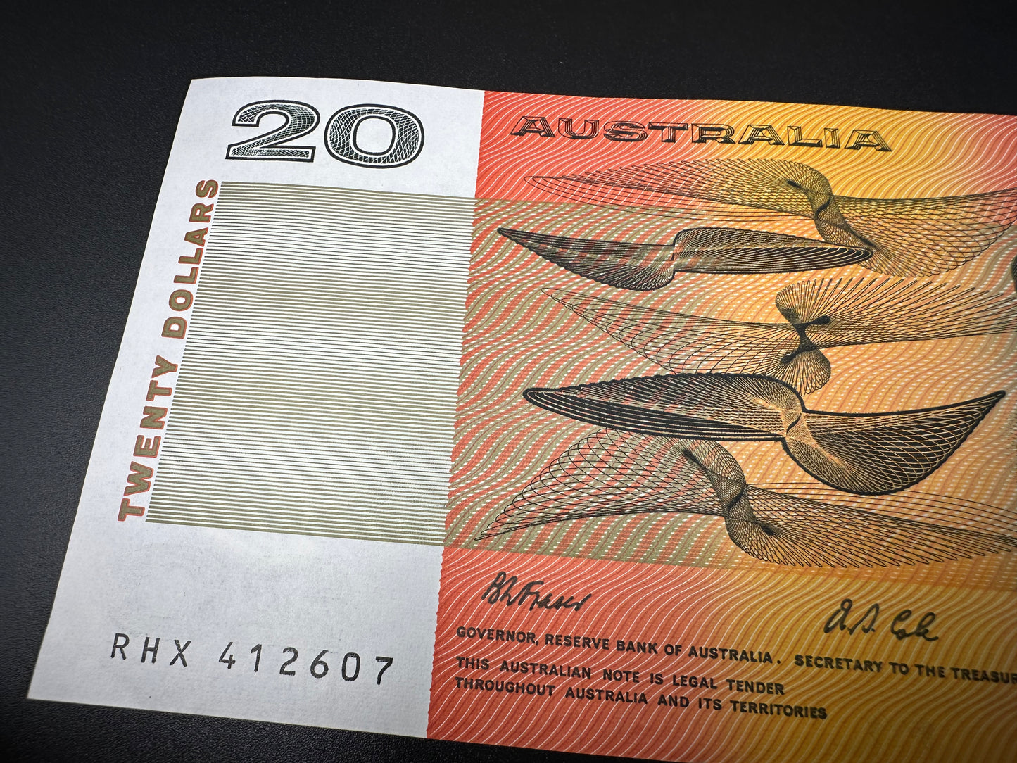 1991 $20 Australian Paper Banknote - Fraser Cole RHX 412607