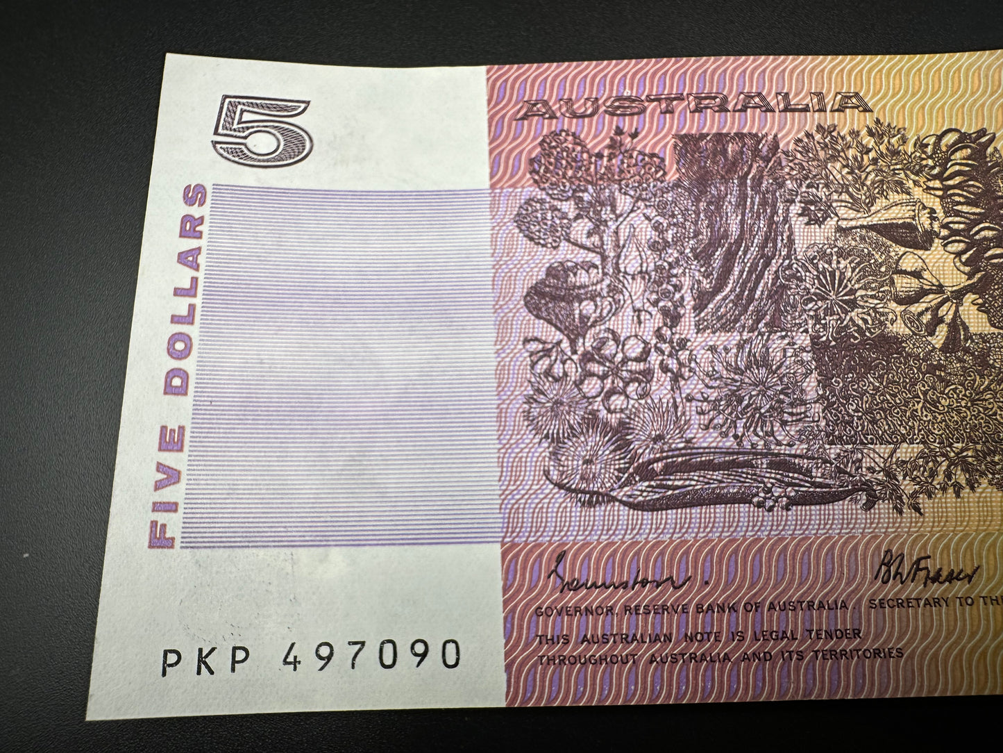 1985 $5 Australia Paper Banknote - Johnston Fraser PKP 497090