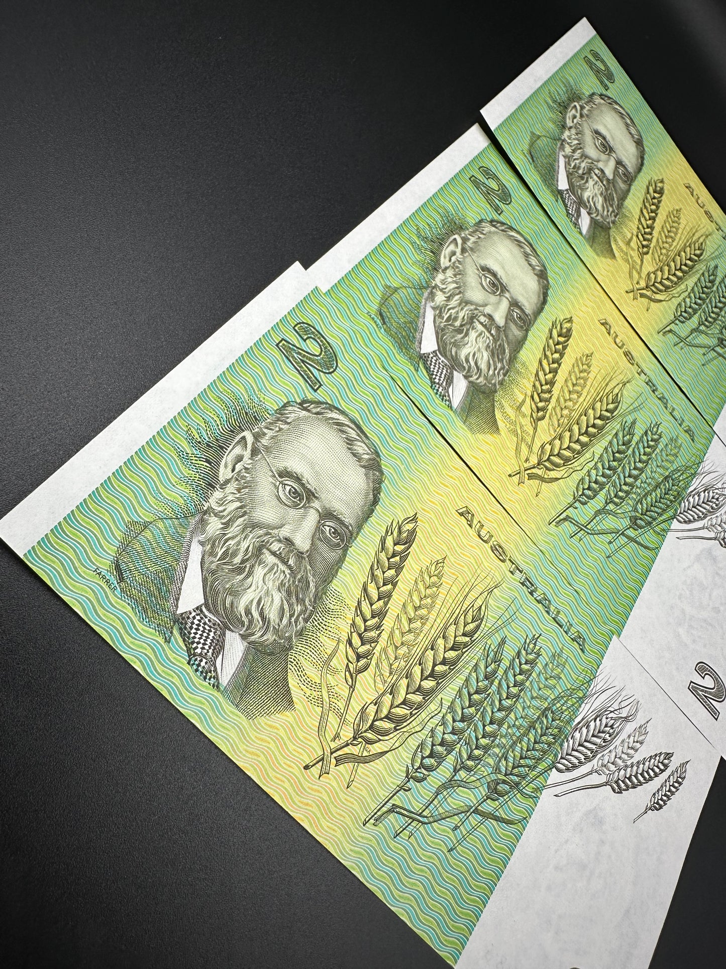 1985 $2 Australia Paper Banknote - Johnston Fraser 3x Consecutive