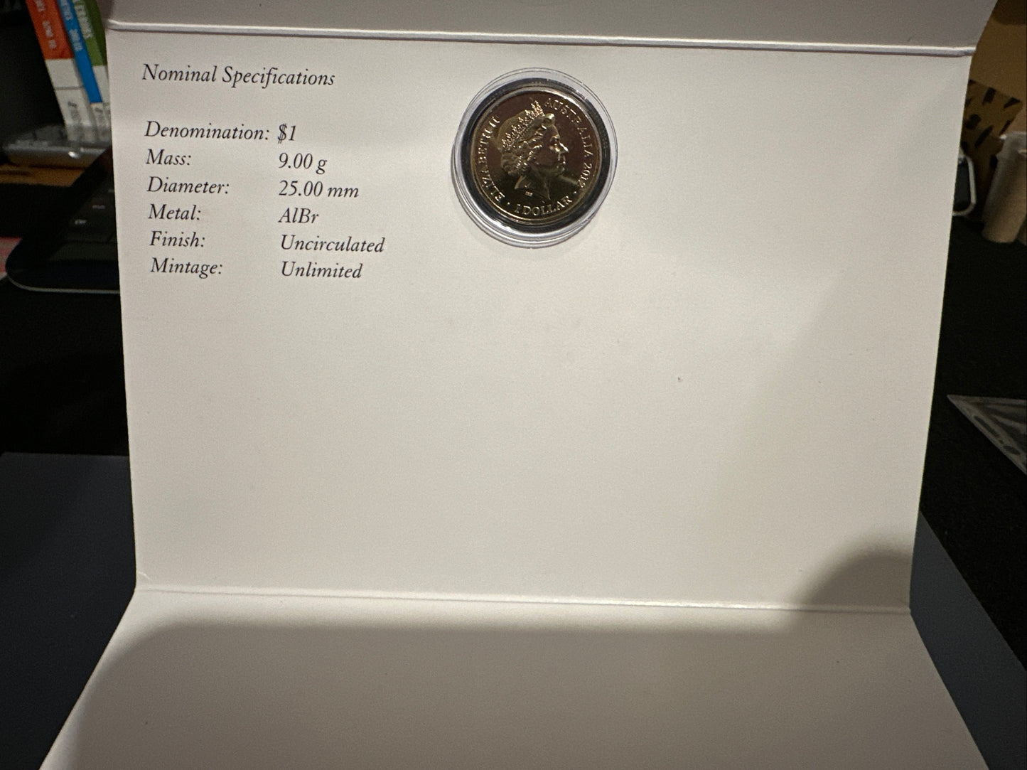 2012 AFL Premiers Sydney Swans Uncirculated $1 coin on card
