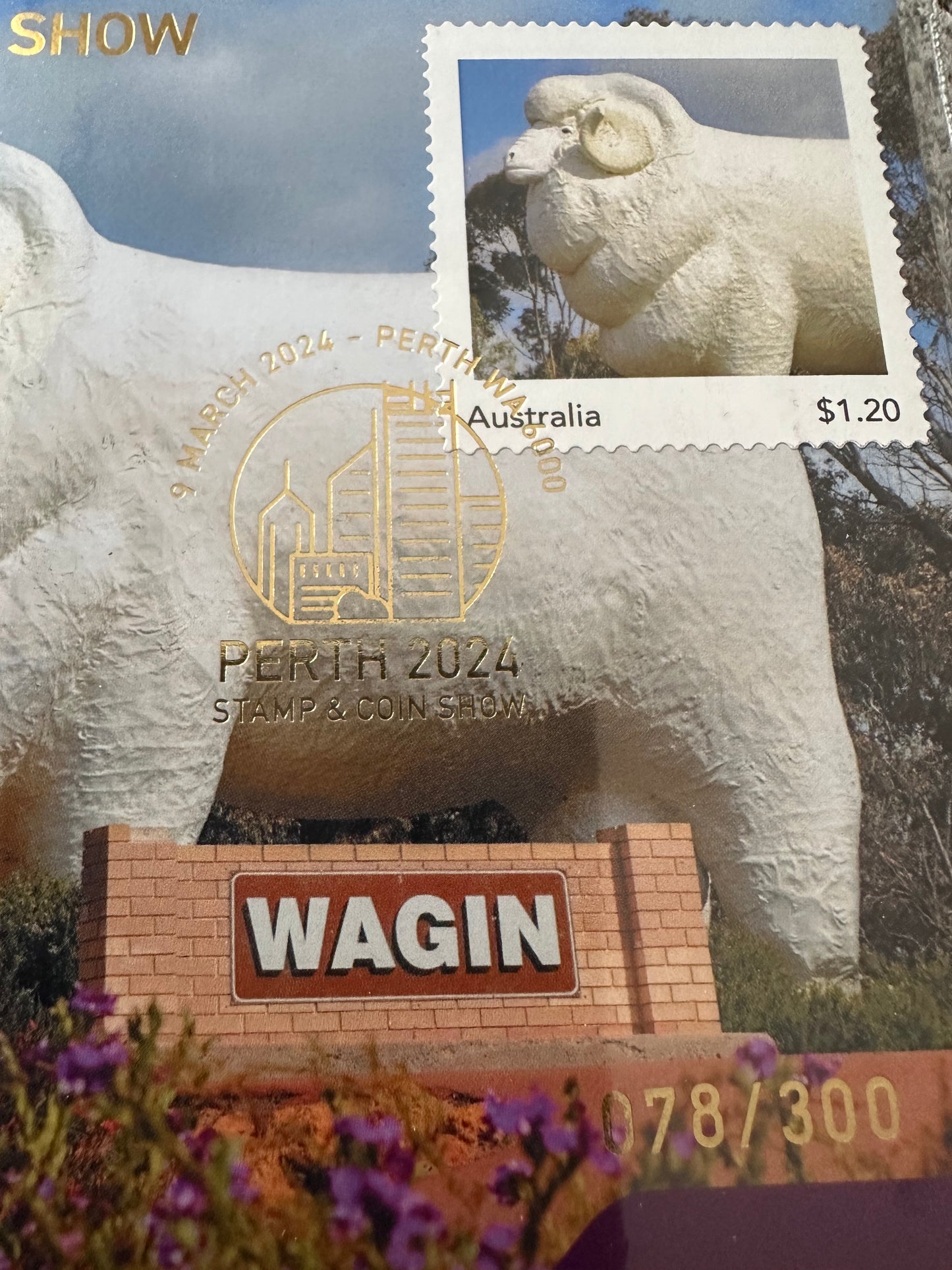 2024 Perth Coin Show PNCs - Giant RAM Wagin - Number 078/300