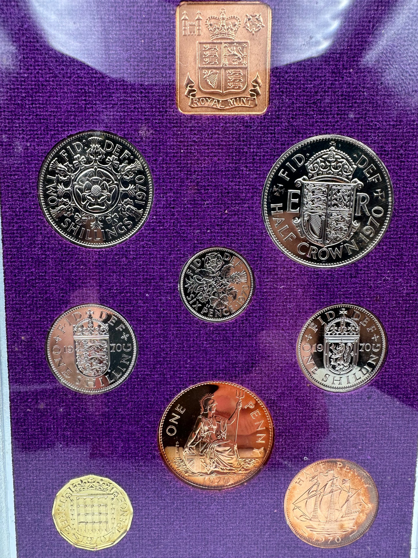 1970 Coinage of Great Britain and Northern Ireland Proof Coin Set (Pre Decimal)