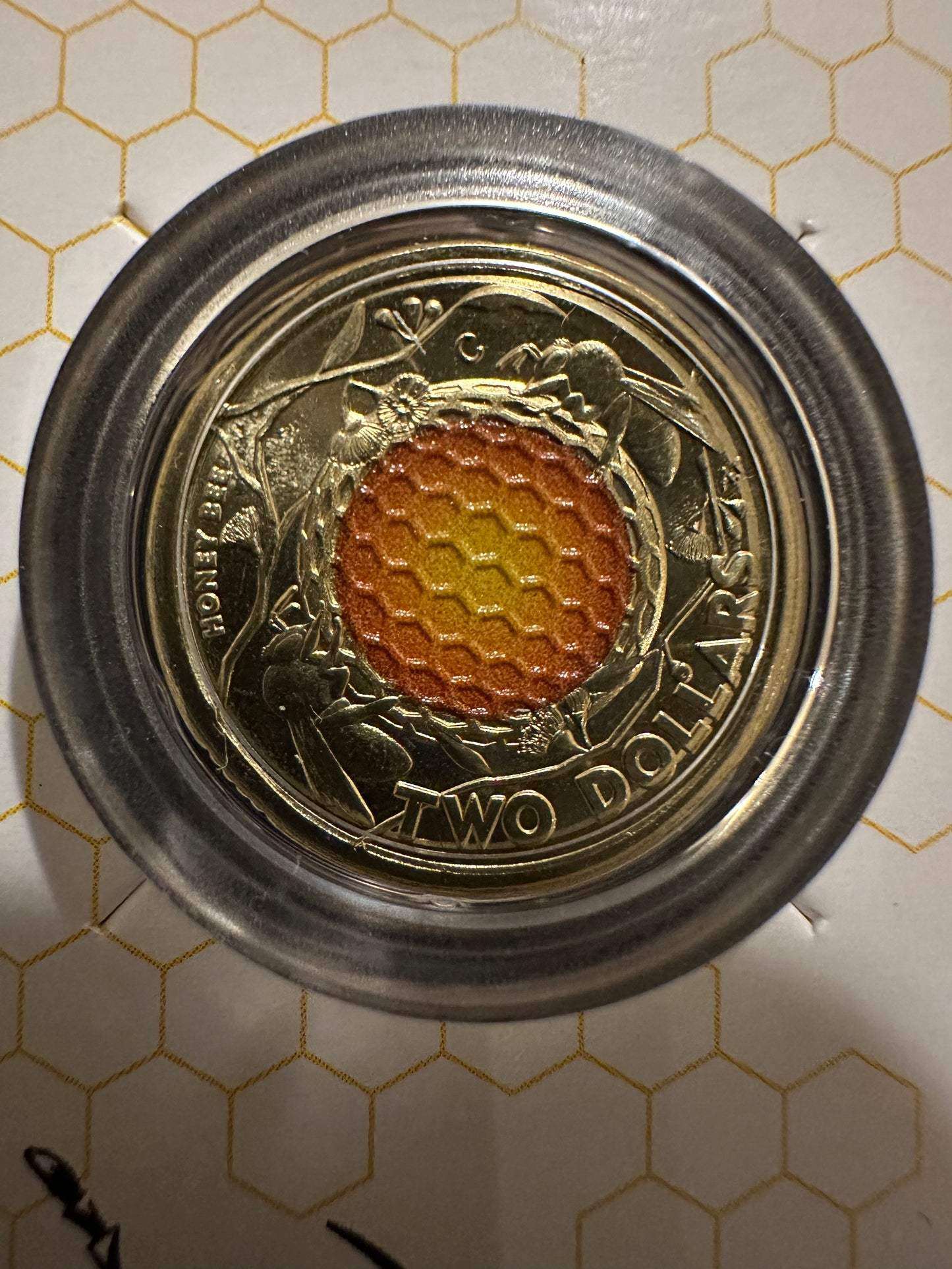 2022 $2 Honey Bee 'C' Mintmark Coin on card
