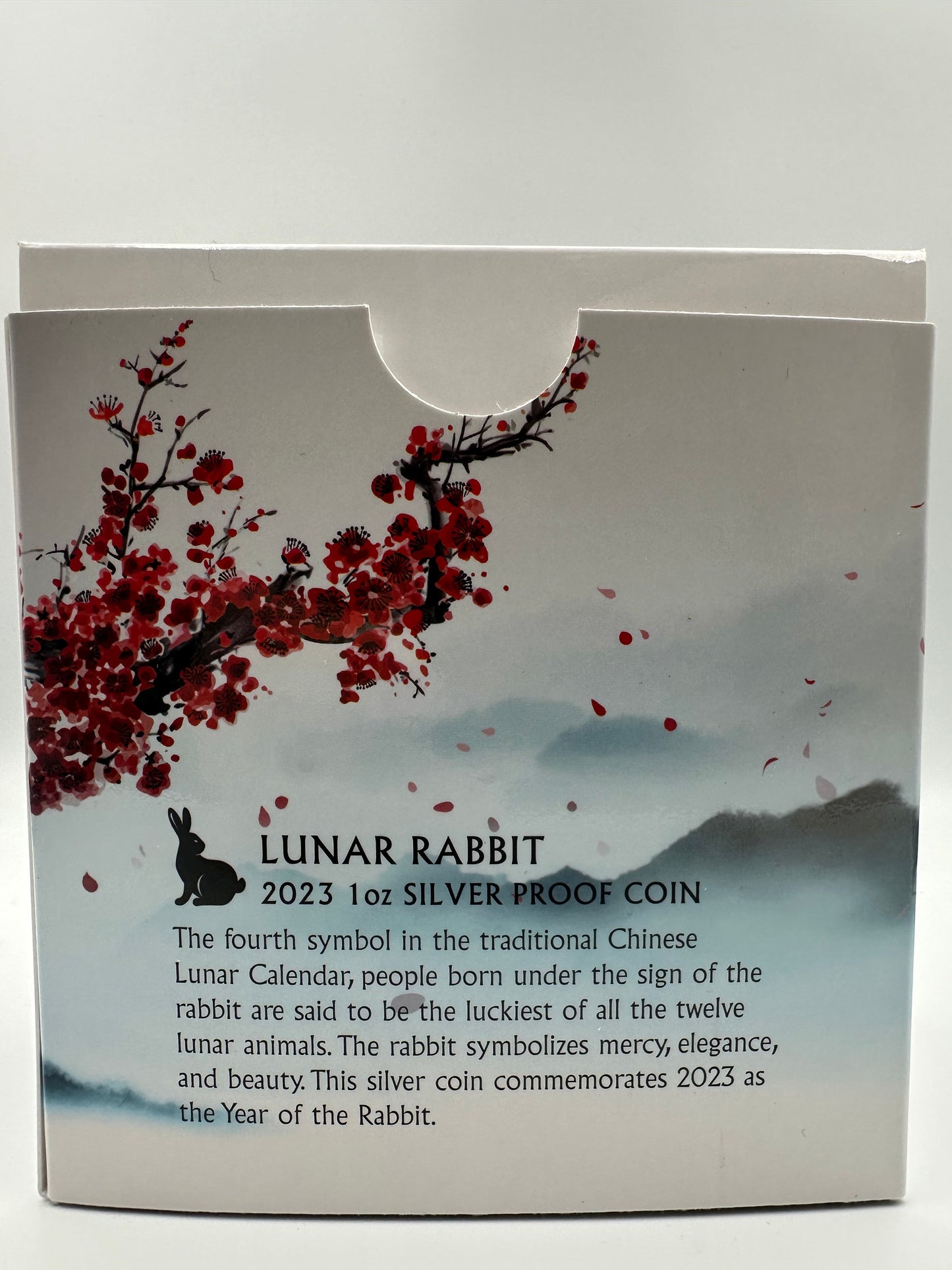 2023 Lunar Year of the Rabbit Rose-Gold Plated 1oz Silver $5 Proof Coin