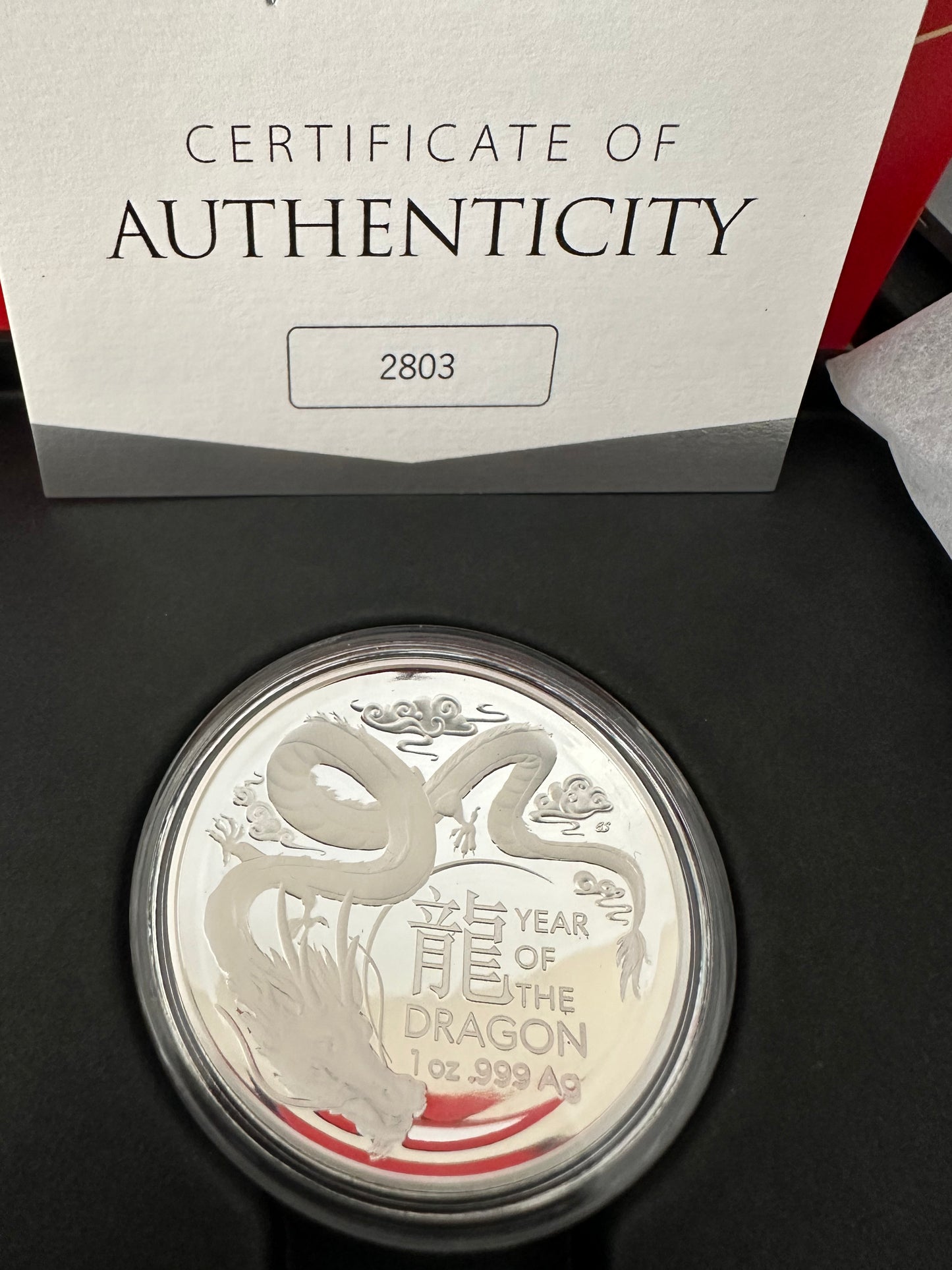 2024 $5 Year of The Dragon 1oz Silver Domed Proof Coin