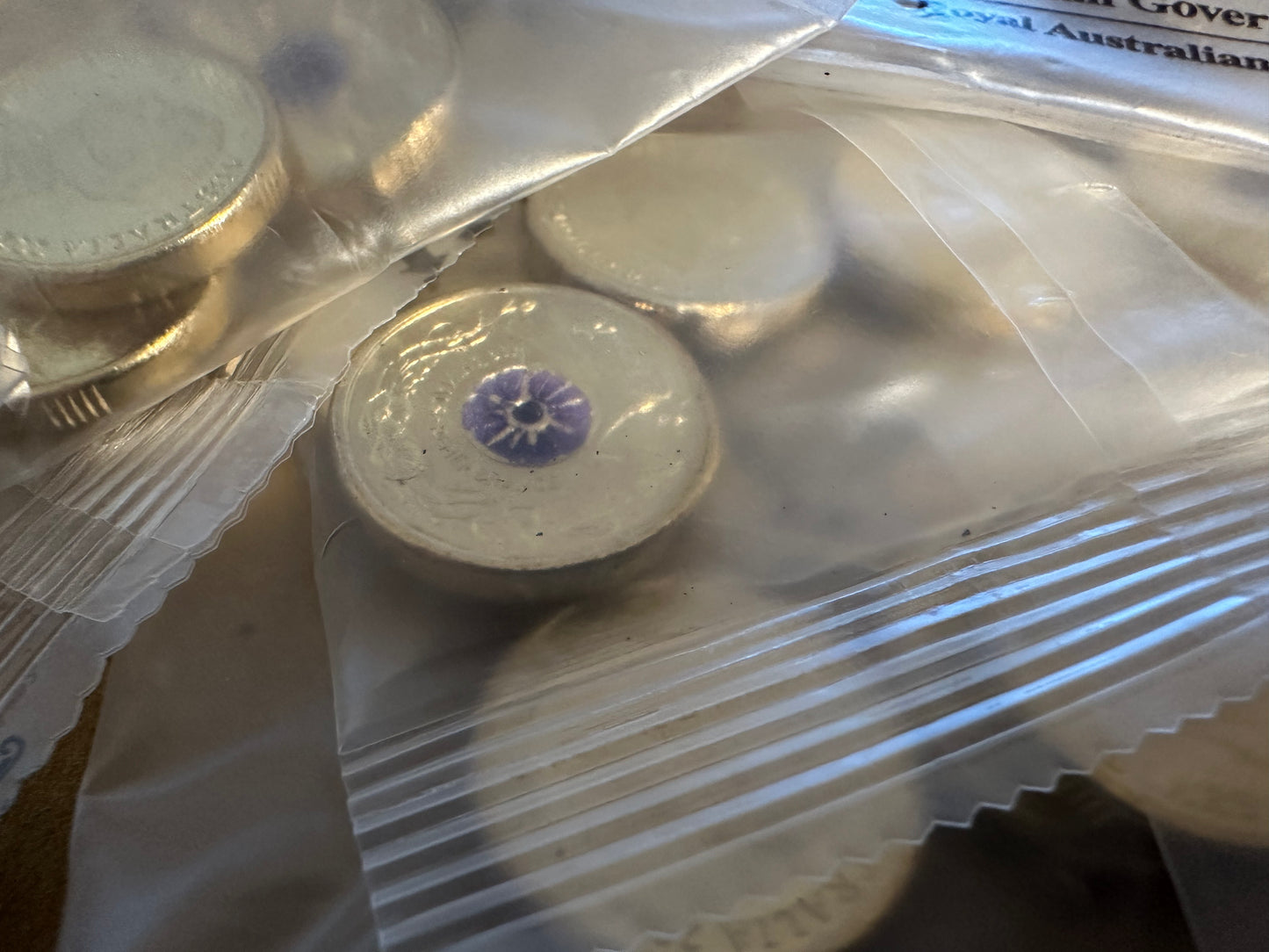 2024 War Animals $2 Purple Poppy Uncirculated Coloured Coin from RAM bag