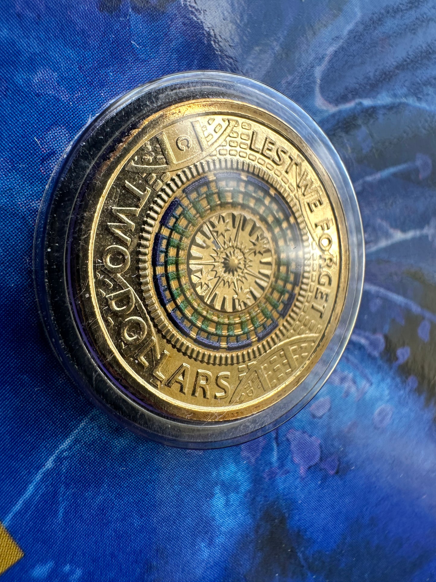 2017 $2 LEST We Forget 'C' Mintmark Coloured Uncirculated Coin in card