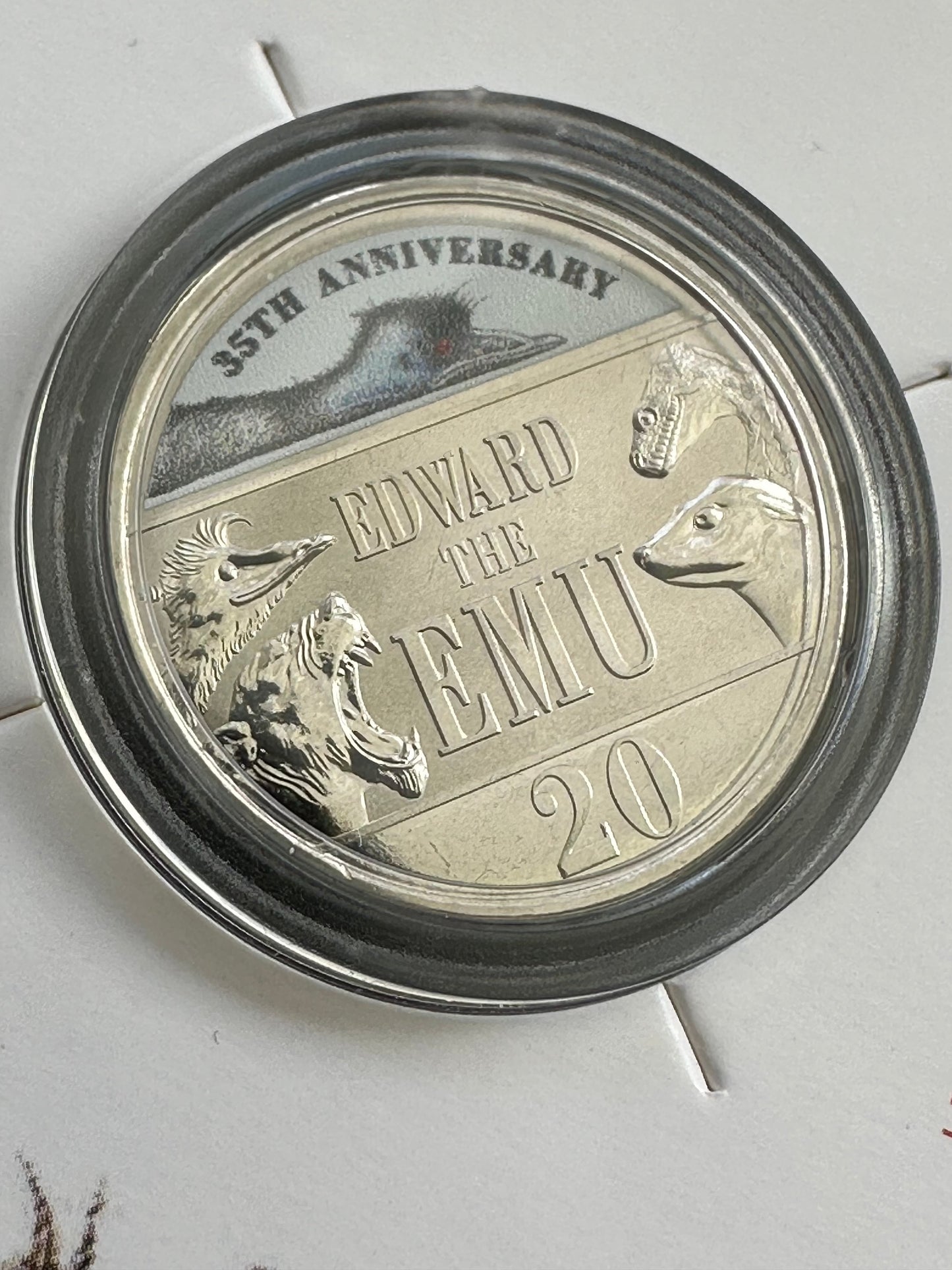 2023 20c CuNi Coloured Uncirculated Coin (Coin in Card) – 35th Anniversary of Edward the Emu