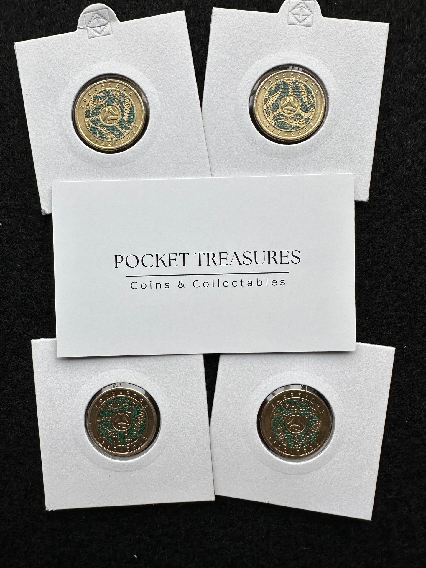 2022 Socceroos 100 Year Centenary $2 Two Dollar Coloured Coin Australia - CIRC