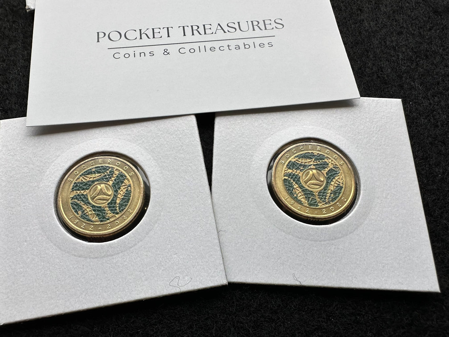 2022 Socceroos 100 Year Centenary $2 Two Dollar Coloured Coin Australia - CIRC