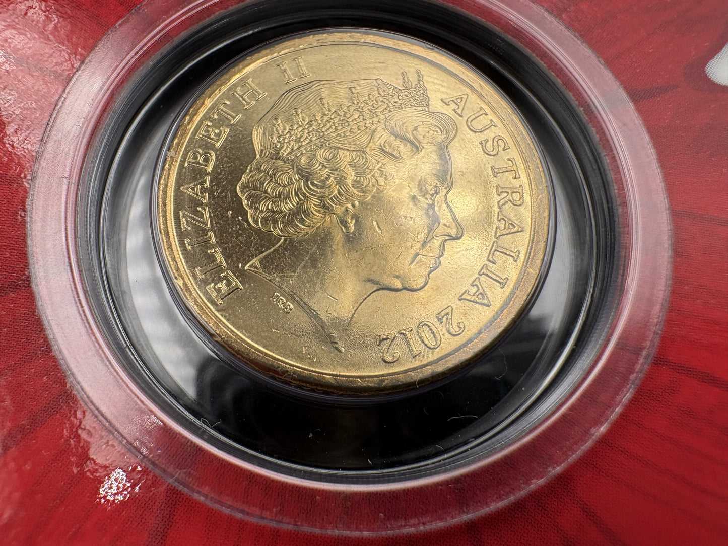 2012 Remembrance Day Gold Poppy $2 Coin in Downies Card