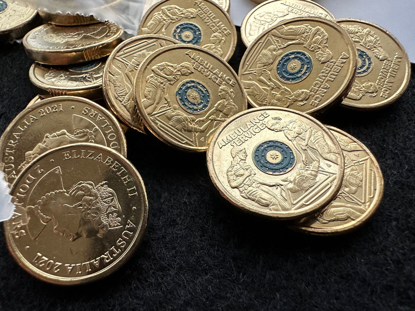 2021 $2 two dollar Ambulance Coloured Coin - Uncirculated