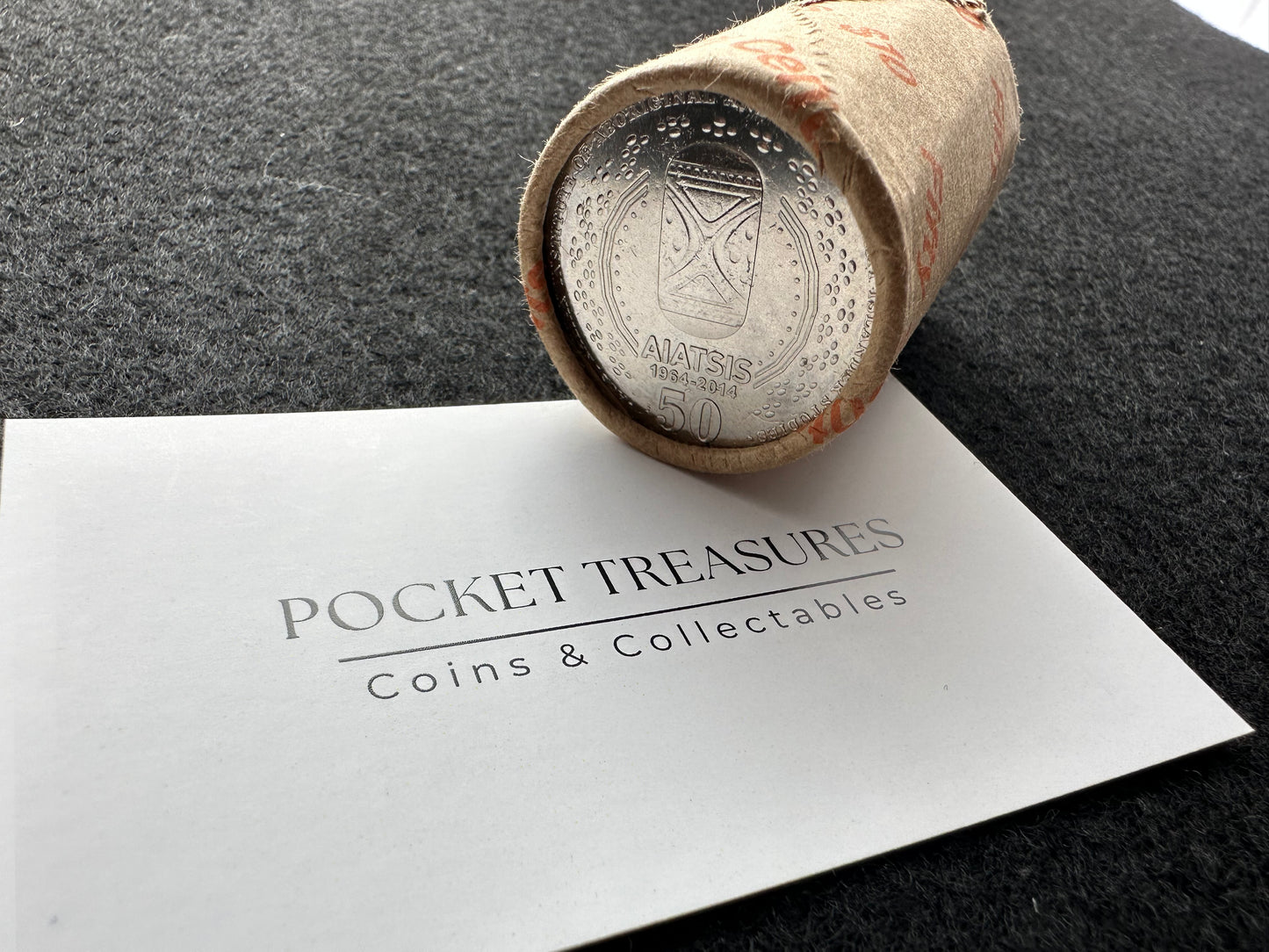 2014 Uncirculated 50 cent Aiatsis coin from RAM roll