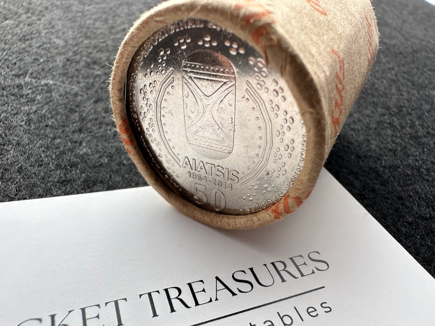 2014 Uncirculated 50 cent Aiatsis RAM roll