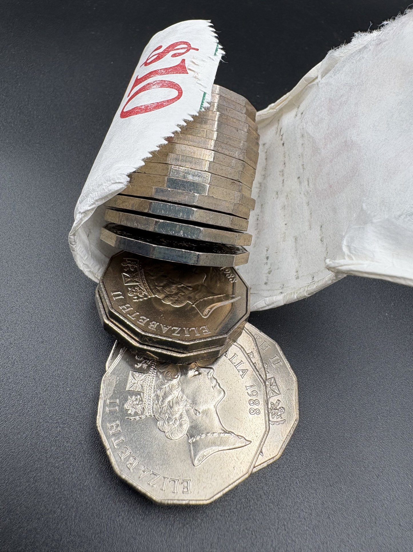1988 Uncirculated Australia's Bicentenary First Fleet 50 cent coin - Tall Ships