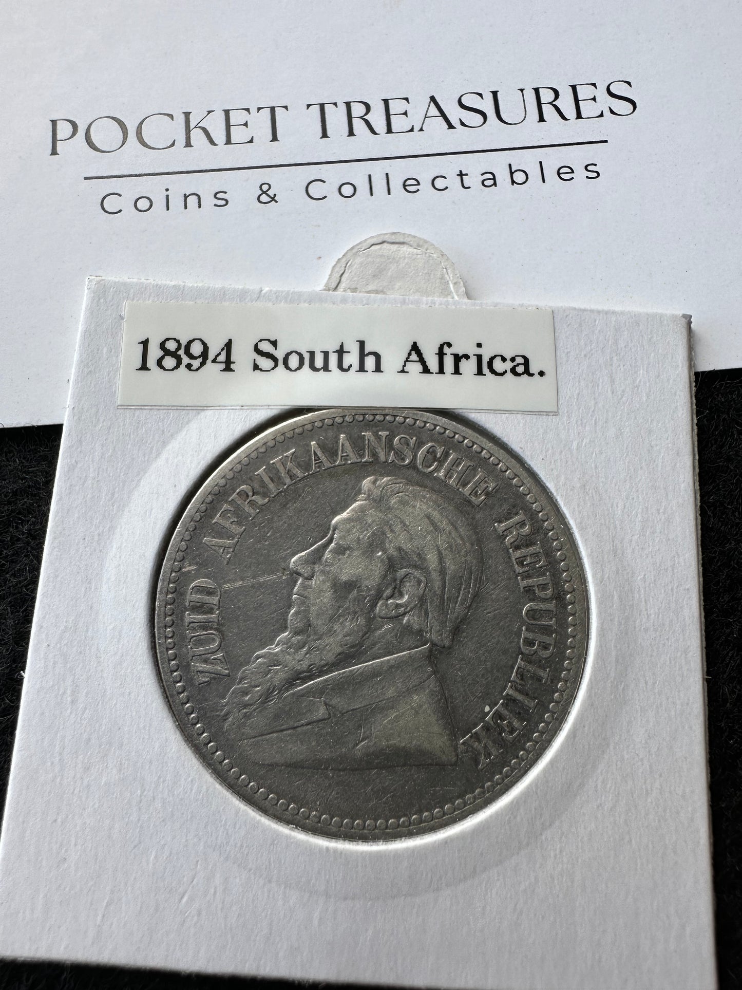 1894 South Africa Silver 2 1/2 Shillings KM# 7 - Low mintage Scarce Date