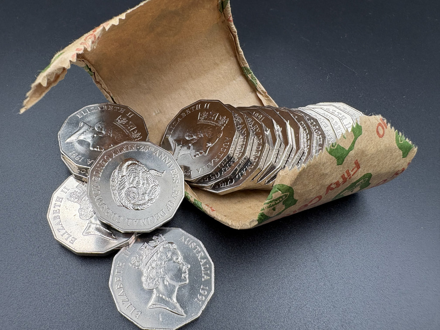 1991 Uncirculated 50 cent - RAMs Head 25th Anniversary Decimal Currency