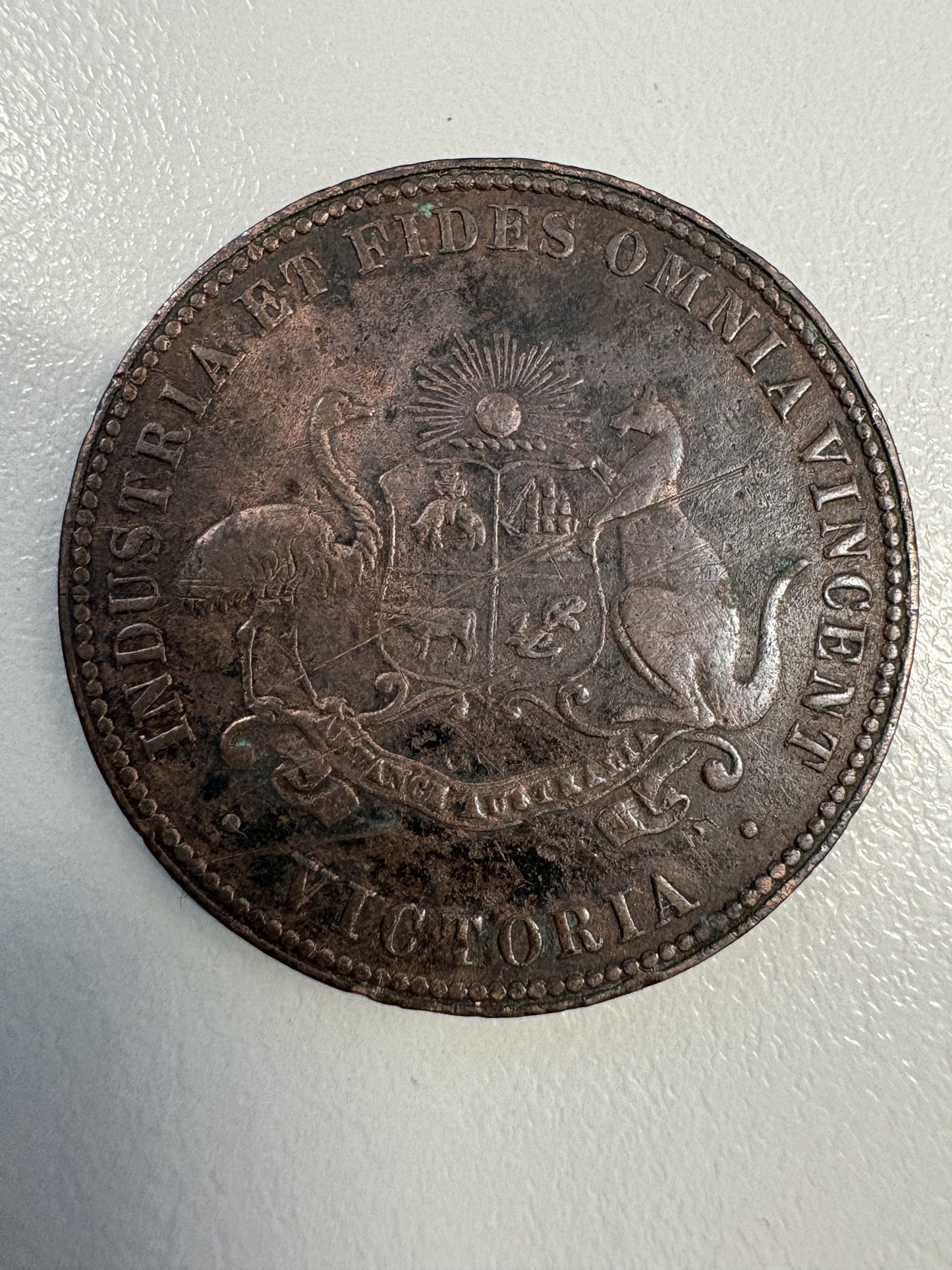 1861 JR Grundy Tobacco Merchant Ballarat Penny Token