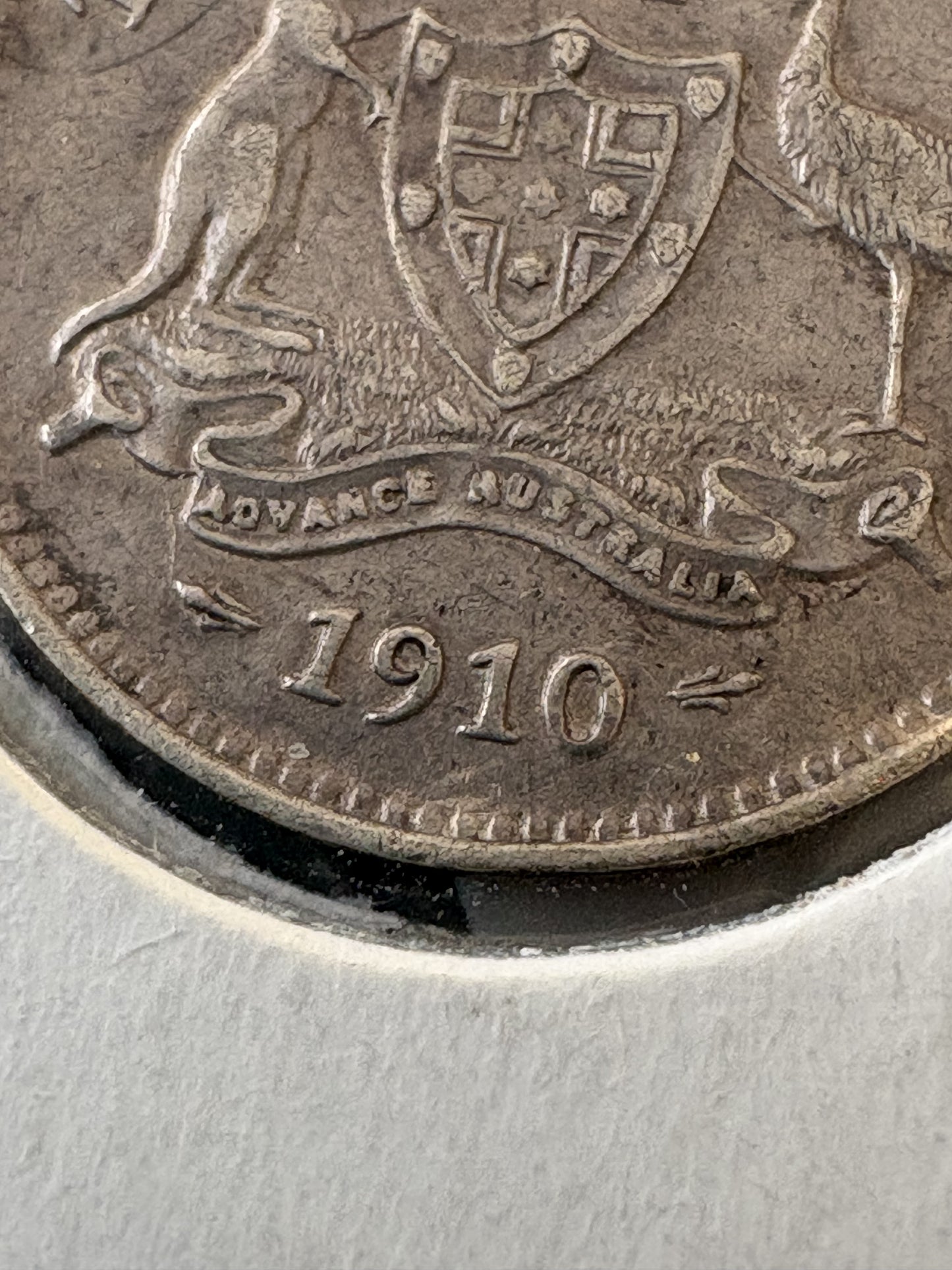 1910 Australia King George V Threepence Silver Coin