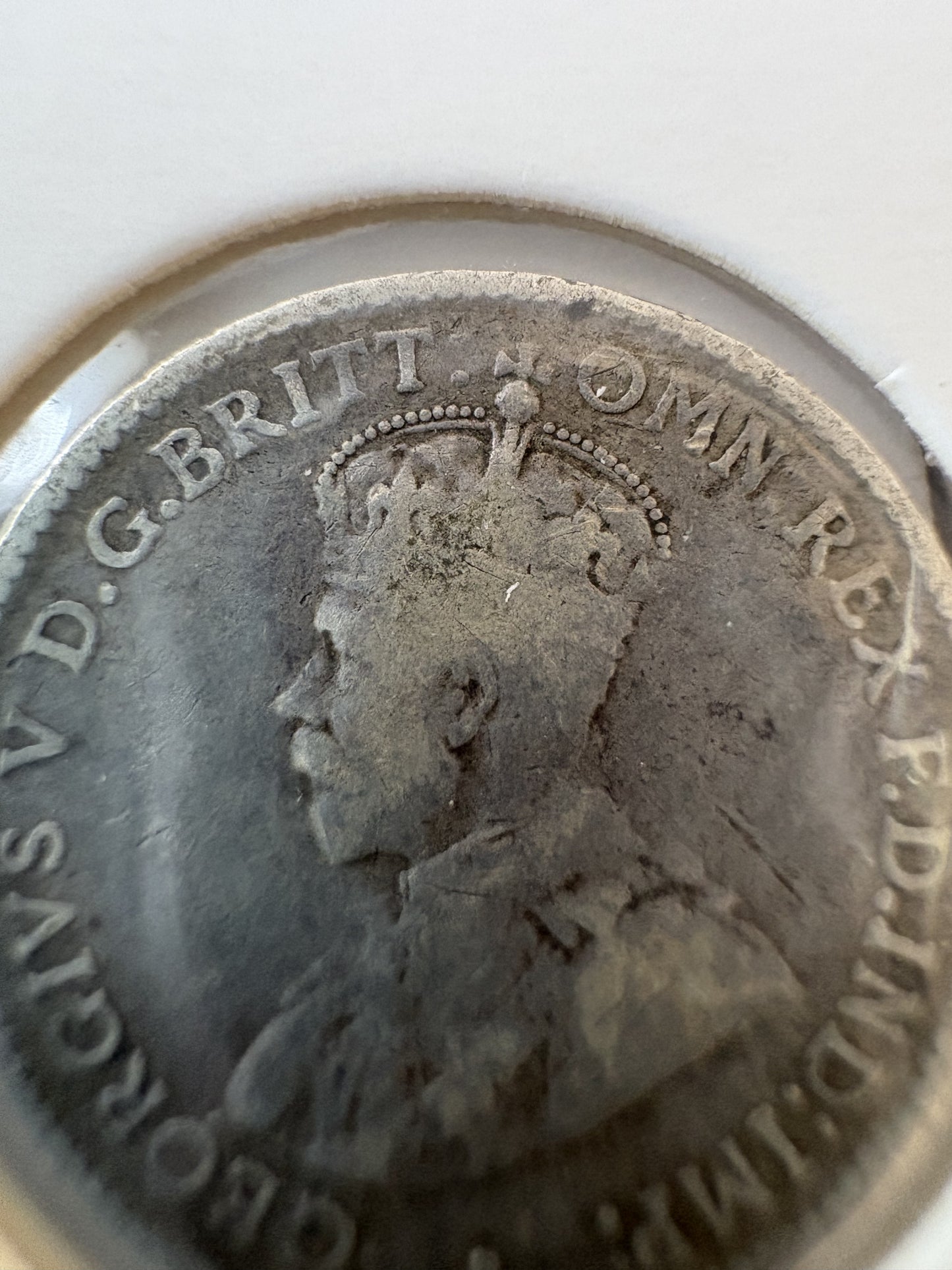 1917 Australia King George V Threepence Silver Coin
