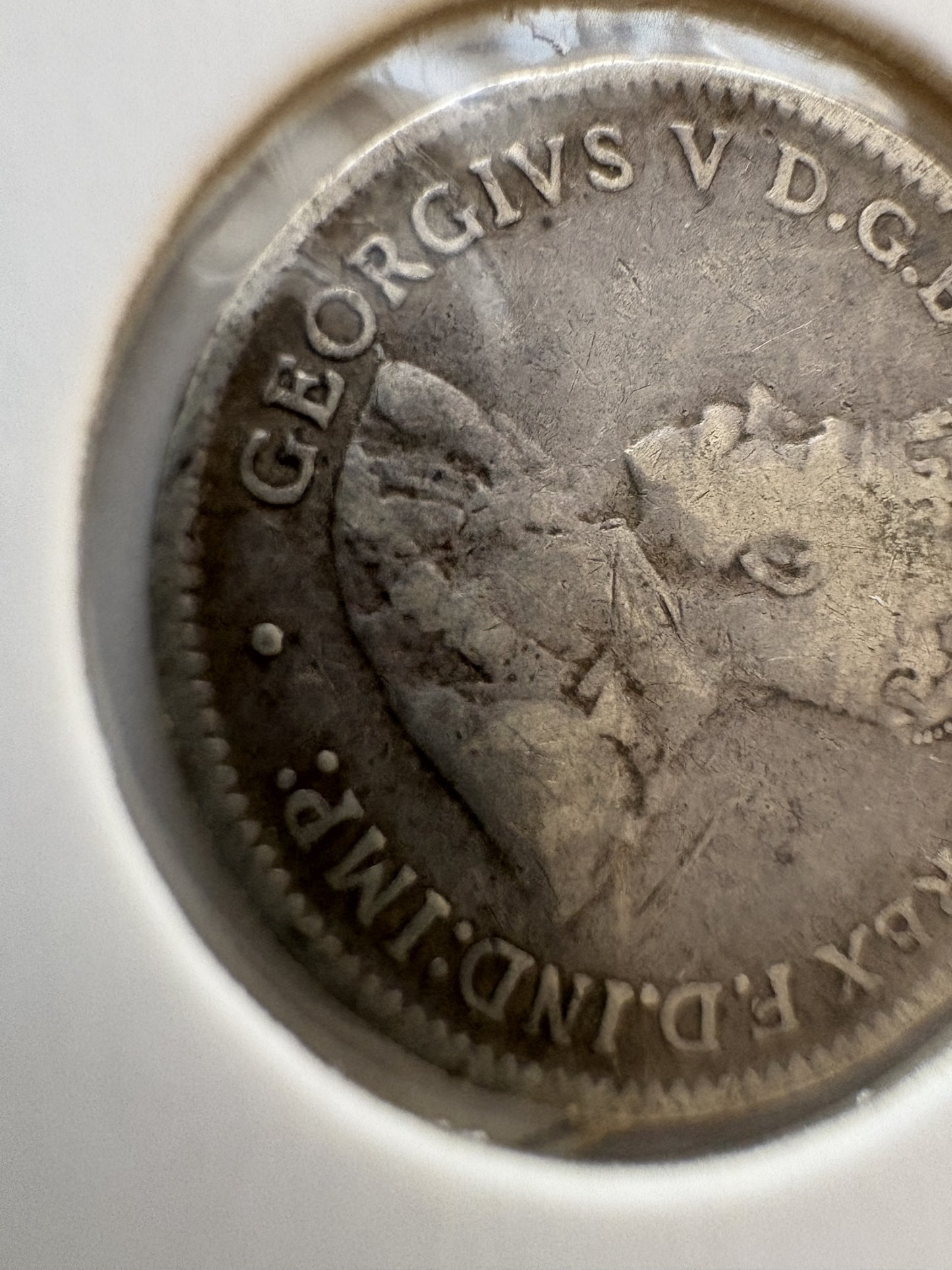1917 Australia King George V Threepence Silver Coin