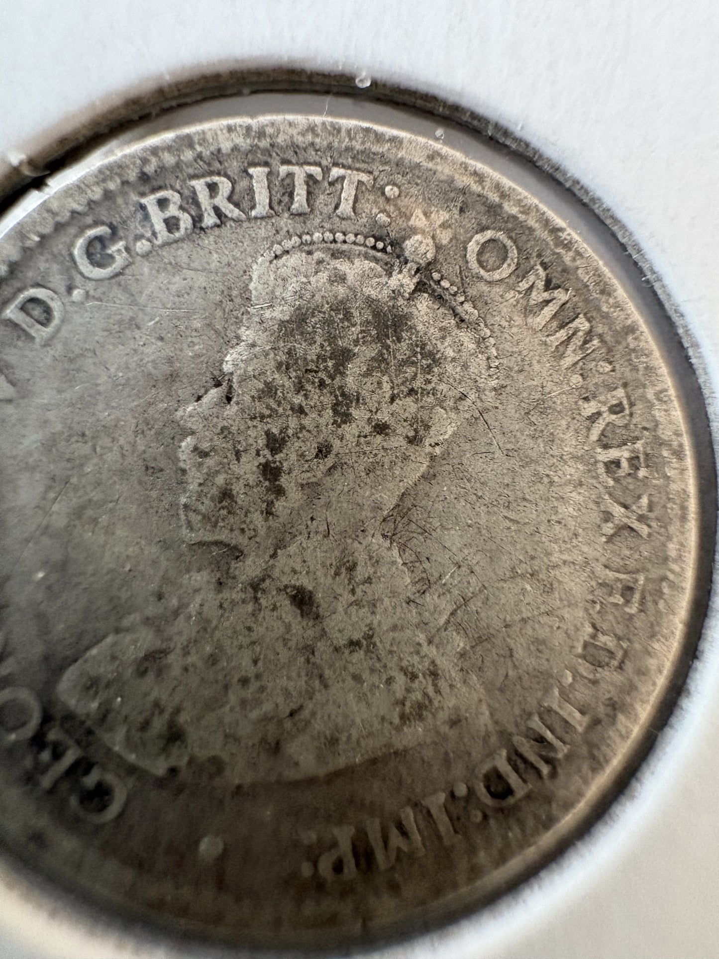 1919 Australia King George V Threepence Silver Coin
