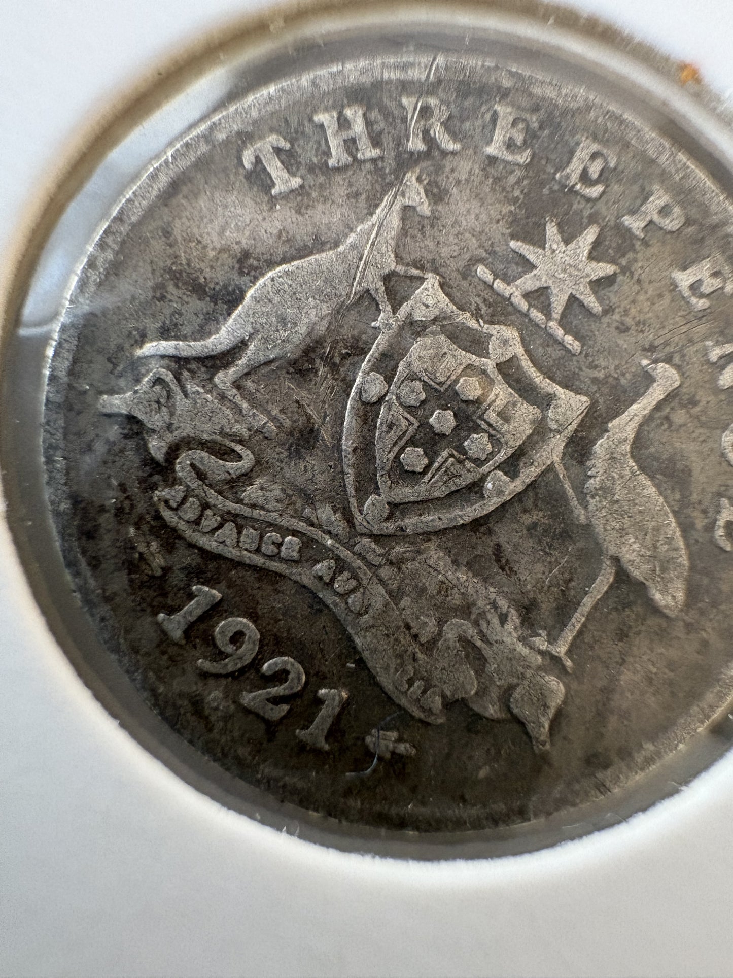 1921-M Australia King George V Threepence Silver Coin