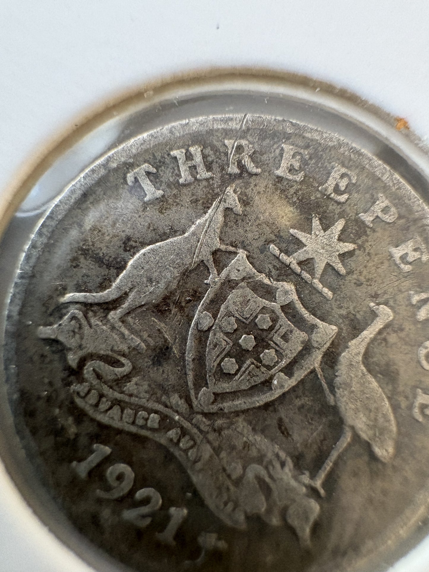 1921-M Australia King George V Threepence Silver Coin
