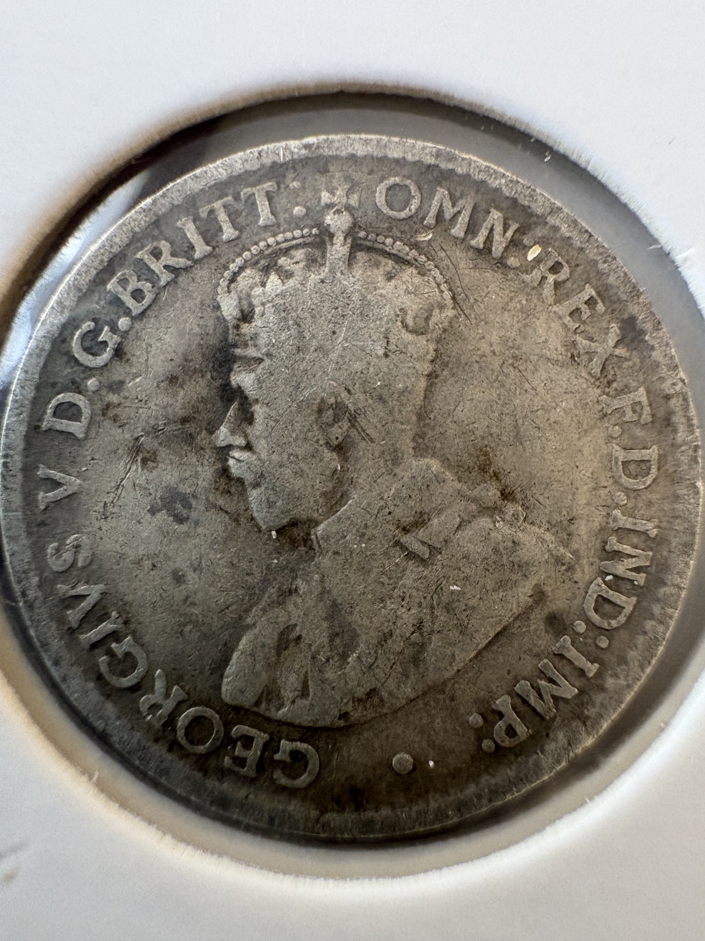 1921-M Australia King George V Threepence Silver Coin