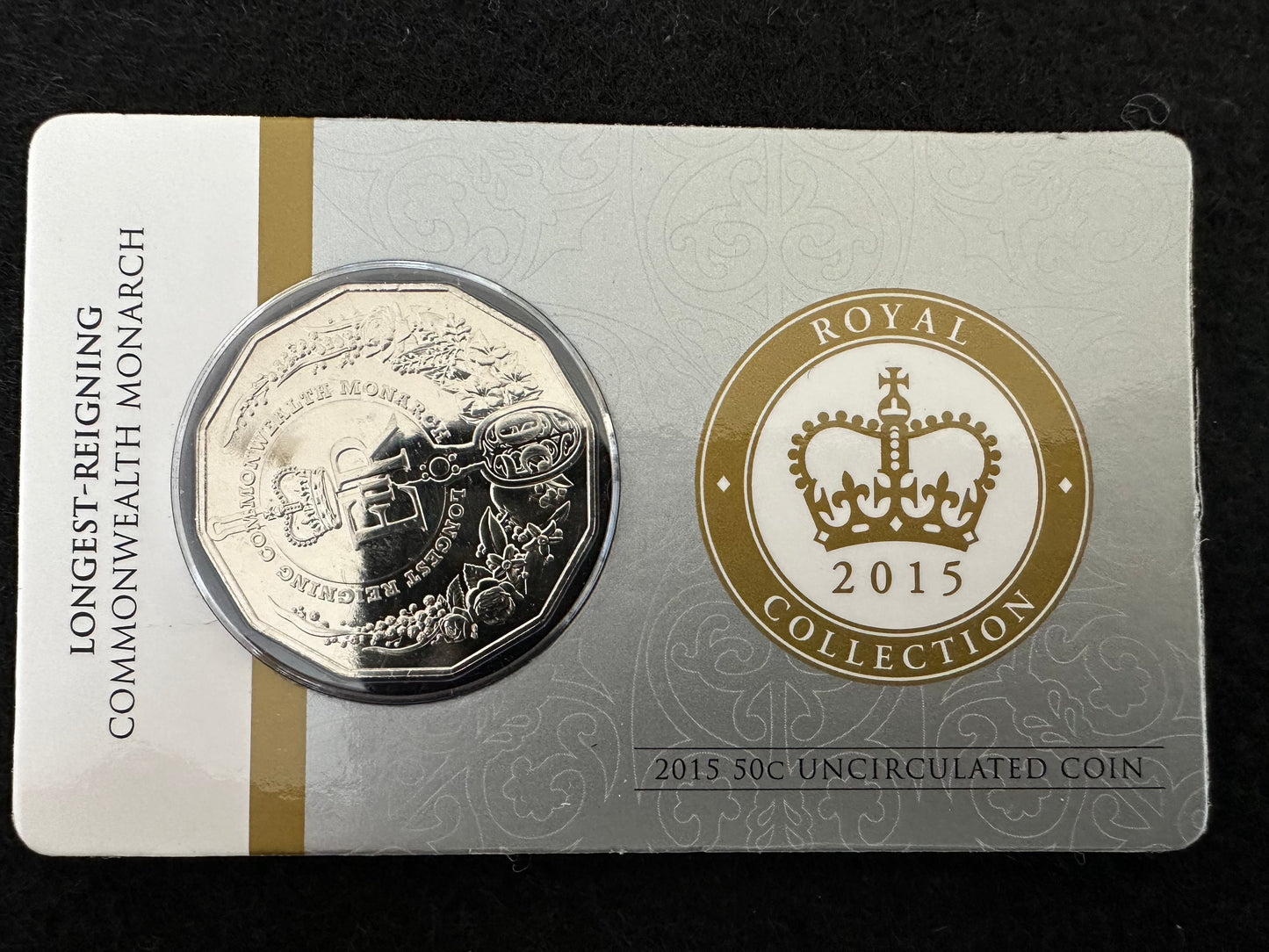 2015 Longest Reigning Commonwealth Monarch 50 cent coin